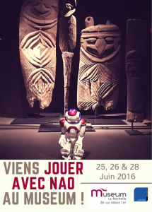 Flyer expérimentation au muséeum de La Rochelle - juin 2016.
